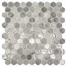 HEX ECO STONES Gray Silver Mix 30,1x29 cm Mozaikinės plytelės