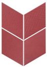 Rhombus Red 14x24 cm Grindų plytelės