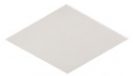Rhombus White Smooth 14x24 cm Grindų plytelės