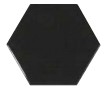 Scale Hexagon Black 12,4x10,7 cm Sienų plytelės
