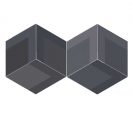 Flow diamond decor graphite 14x24cm Grindų plytelės