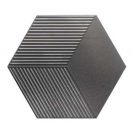 Metallic edition Mini hexa canale steel 15x17.3 cm 3D (iškilios plytelės)