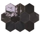 Zellige Hexa Graphite 10,8x12,4 cm Sienų plytelės