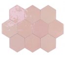 Zellige Hexa Pink 10,8x12,4 cm Sienų plytelės
