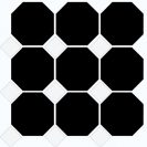 Octagon Black Dot White 30x30 cm Mozaikinės plytelės