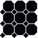 Octagon Black Dot Black 30x30 cm Mozaikinės plytelės