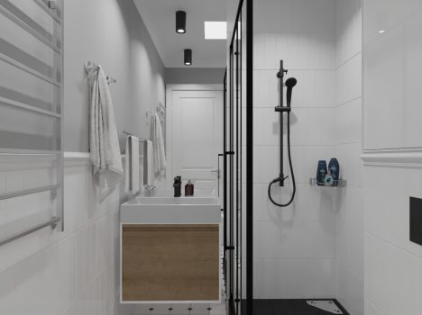 sviesi-vonia_vonios kambarys su duso kabina